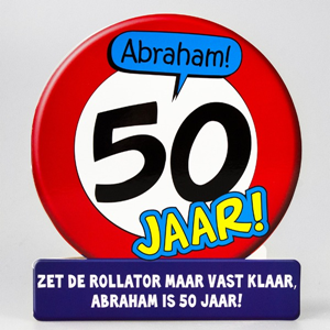 Wenskaart Abraham 50 Jaar Verkeersbord Wenskaart Abraham 50 Jaar Verkeersbord
